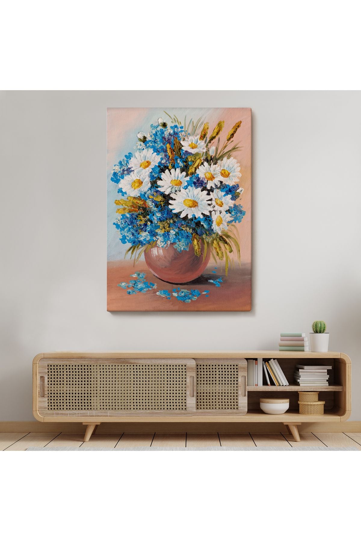 Vazodaki Mavi Betaz Çiçekler Tablo-5975