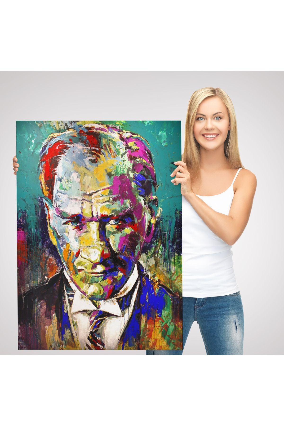 Renkli Mustafa Kemal Atatürk Tablosu-6327