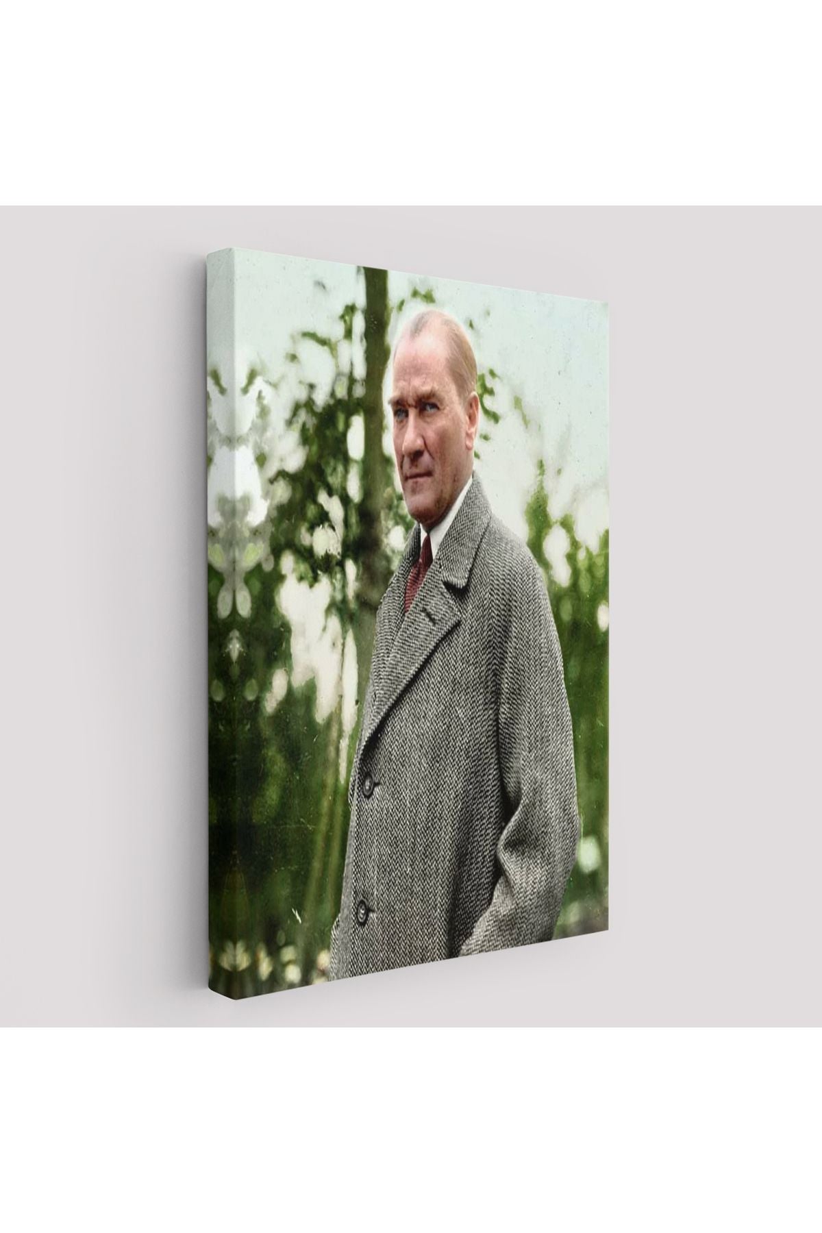 Mustafa Kemal Atatürk Paltolu Fotoğrafı Duvar Tablosu-6199