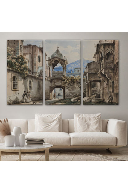 Eski Hollanda Şehir Manzarası Duvar Tablosu-1222