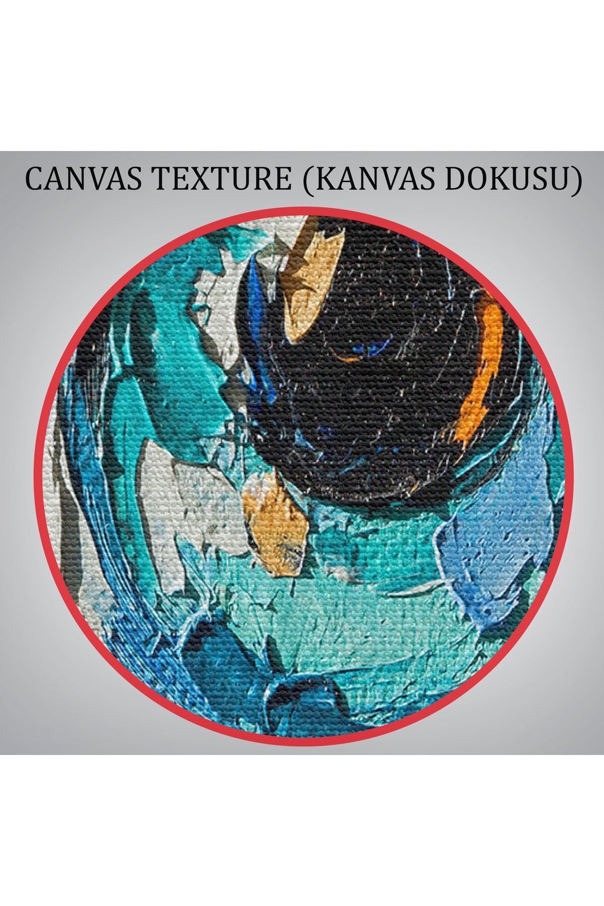 Kanvas Tablo, Duvar Dekoru, Yağlıboya Görünüm Renkli Kadın Gözü 3731 BUNGKNV