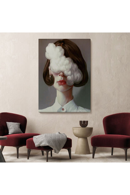 Modern Gerçeküstü Kadın Sanatı Kanvas Tablo, Pop Art KanvasTablo Sanatı-5212