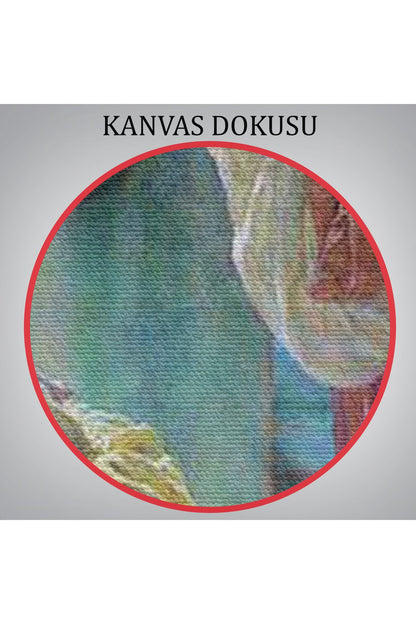 Dekoratif Kanvas Tablo, Duvar Tablosu-Denize Bakan Kızlar ve Yalıları 6037