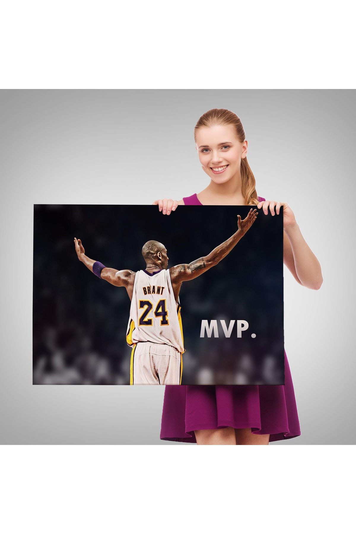 SZ KVS1-Dekoratif Duvar Tablosu-Kobe Bryant Black Mamba Lakers'ta Kanvas Tablo 5152