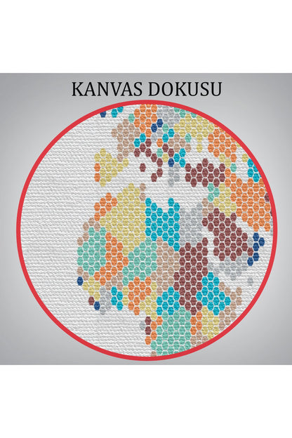 Dünya Haritası Dekoratif Kanvas Tablo 1061