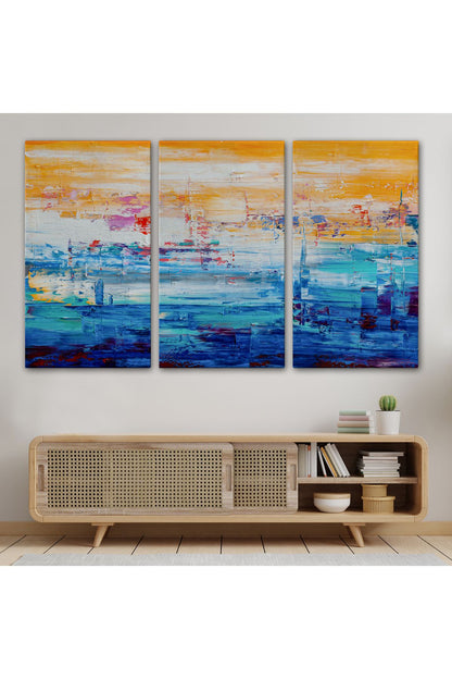 Soyut Yağlıboya Görünüm Dekoratif Kanvas Duvar Tablosu-3720