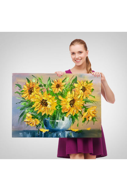 DB HG Vazodaki Ayçiçekleri Duvar Tablosu-1237