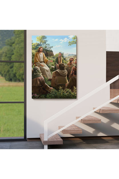 İsa Mesih Havarilerine Ders Veriyor, Hristiyan Hediye Tablosu Jesus Christ -6382