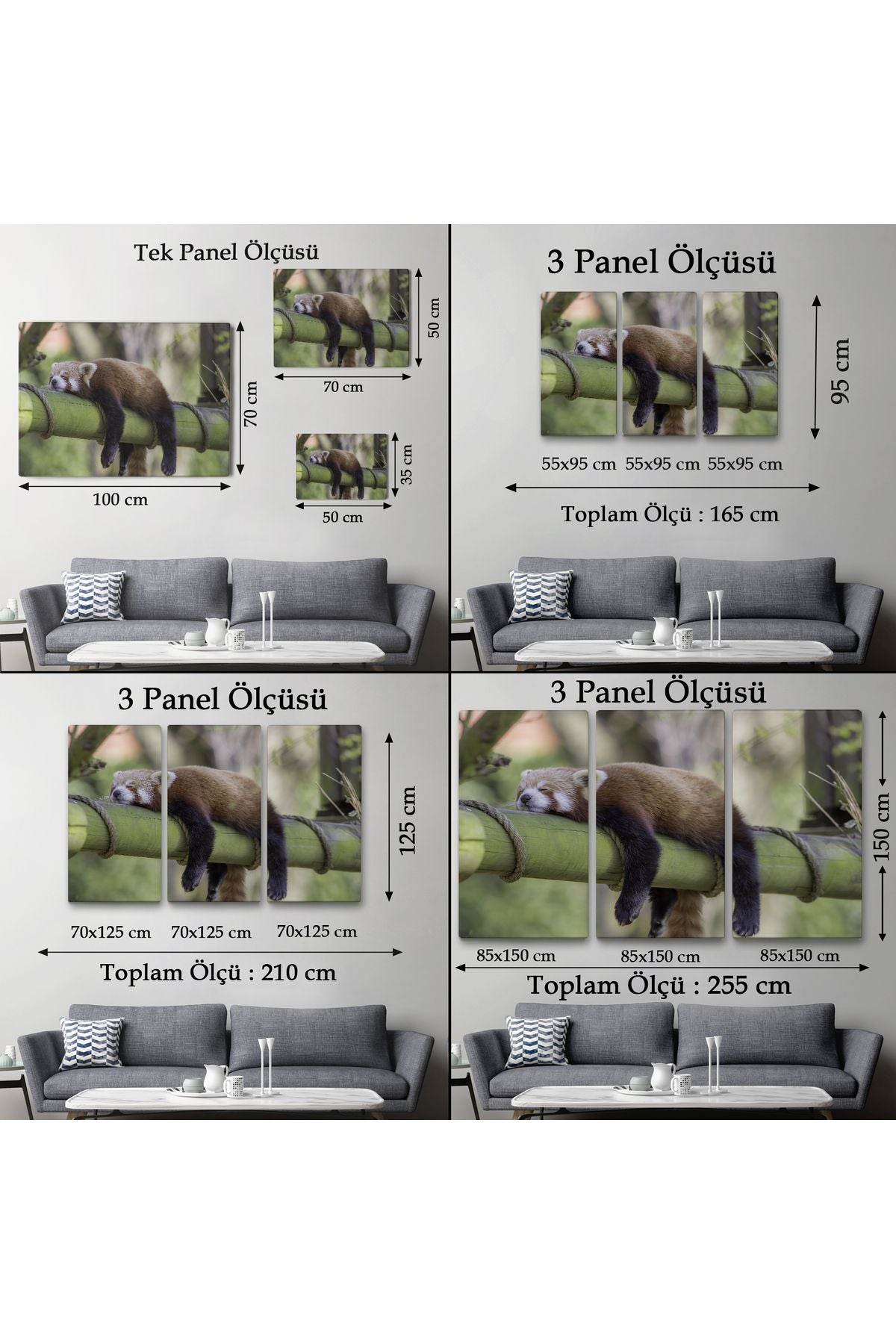 Kırmızı Panda Dekoratif Kanvas Tablo 1140