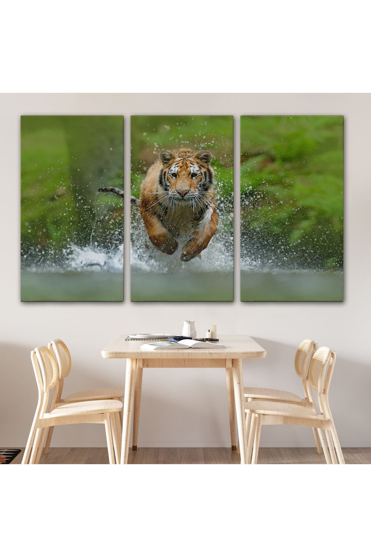 Koşan Kaplan Dekoratif Kanvas Tablo 1142