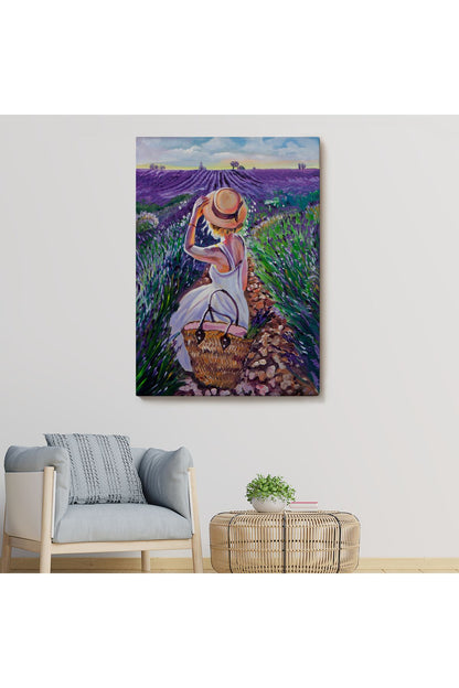 Mor Lavanta Tarkasındaki Kadın Tablosu-5954