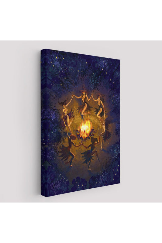 Şabat Ayini Yapan Cadıların Ateş Etrafındaki Dans Tablosu-6354