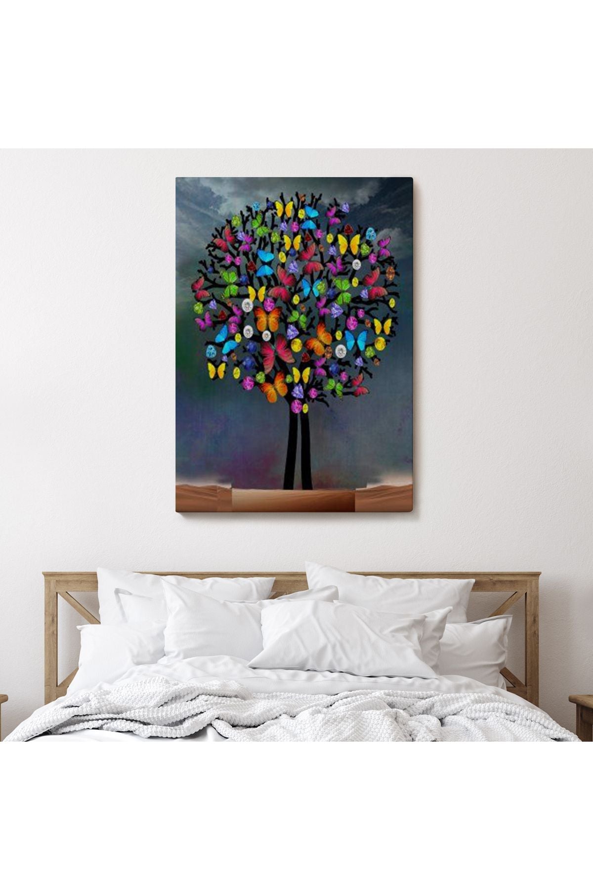 Kanvas Tablo, Duvar Dekoru, Kelebek Ağacı 6050 BUNGKNV