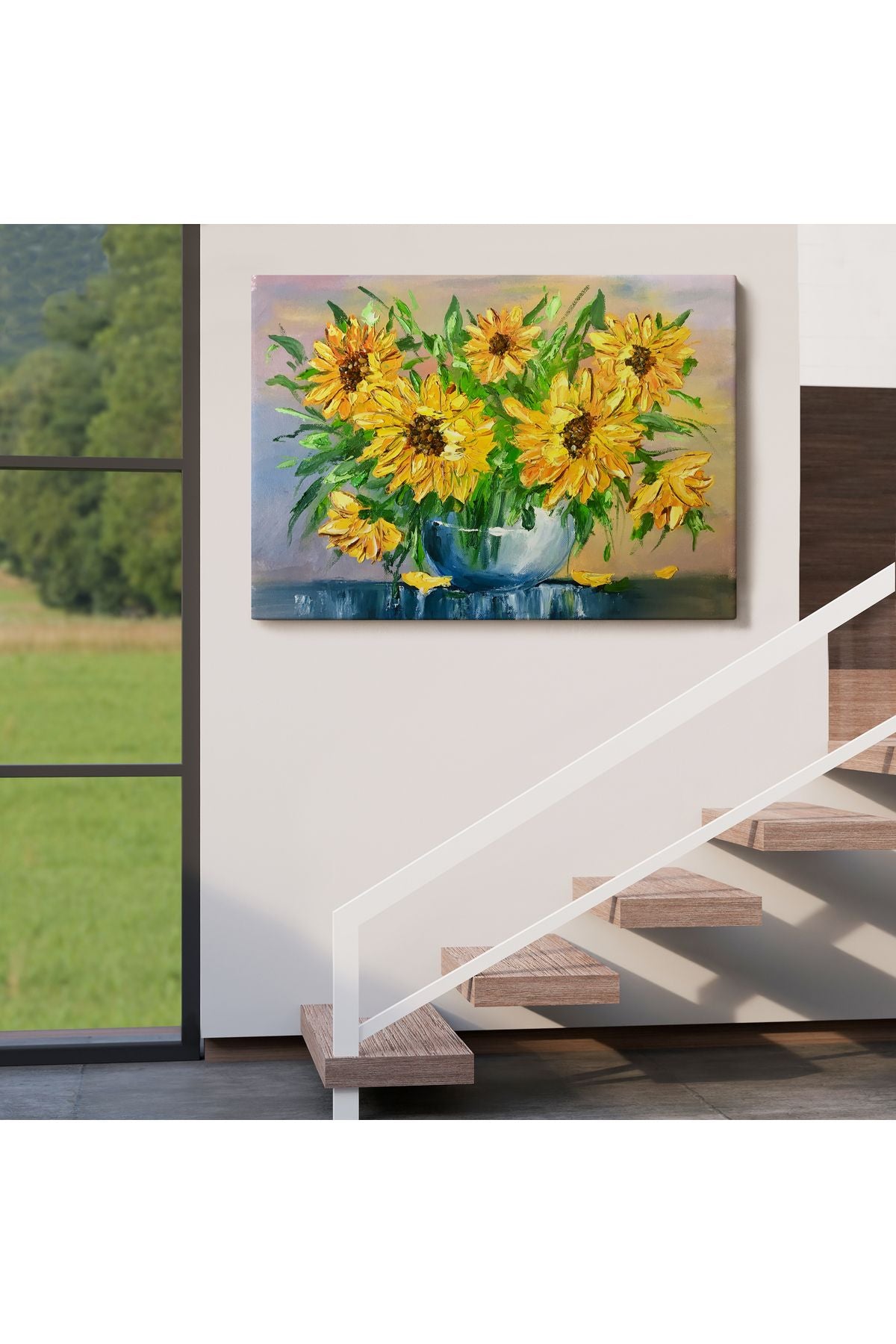 DB HG Vazodaki Ayçiçekleri Duvar Tablosu-1237