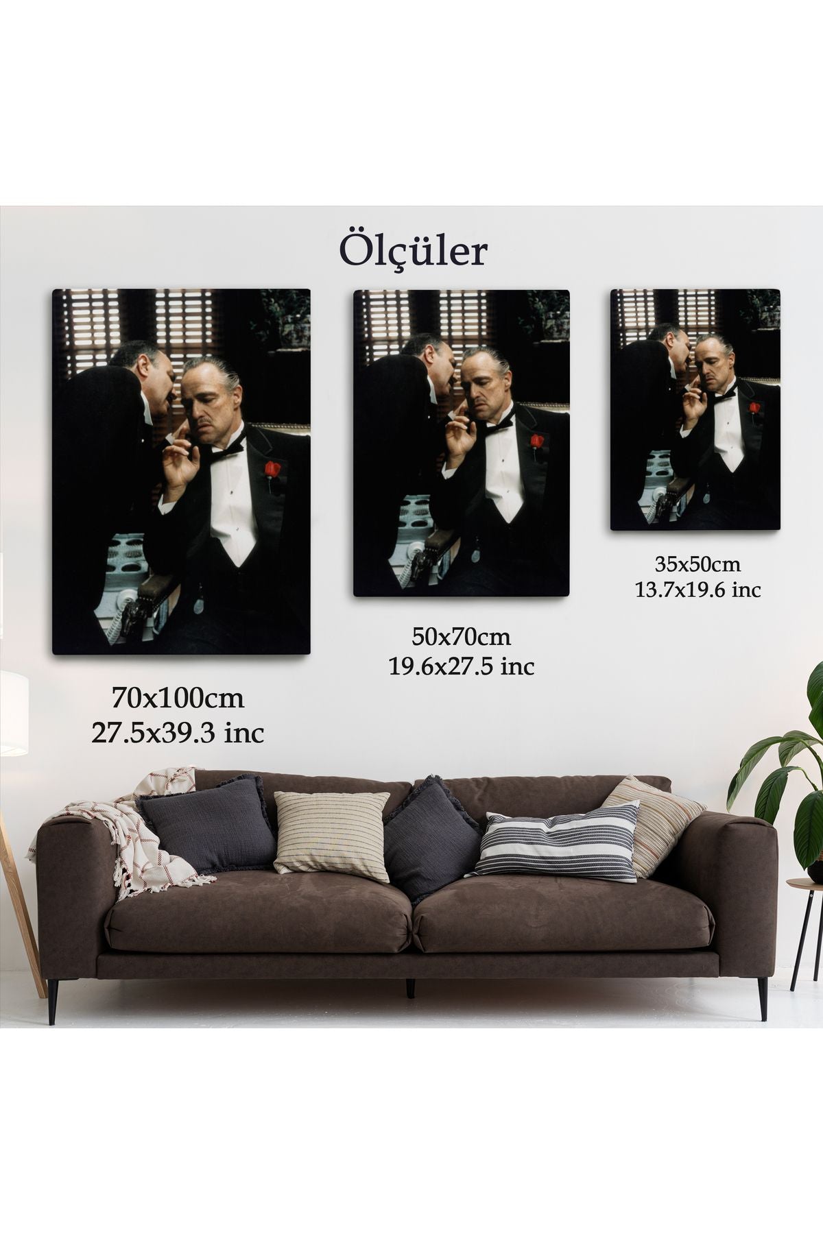 The Godfather Kanvas Tablo, Vito Corleone Film Sahnesi Kanvas Tablo-5279