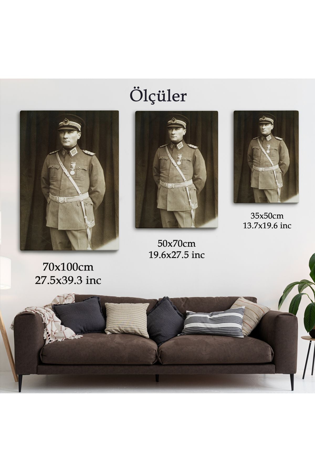 Atatürk Portre Tablosu Türkiye Cumhuriyeti Kurucusu Mustafa Kemal Atatürk Dekoratif Tablo-CU-73