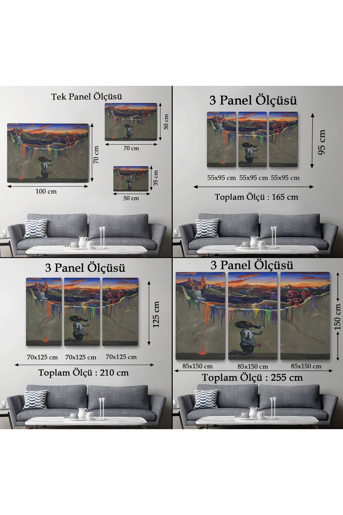 Sürreal Renkler Senfonisi Tablosu-6640