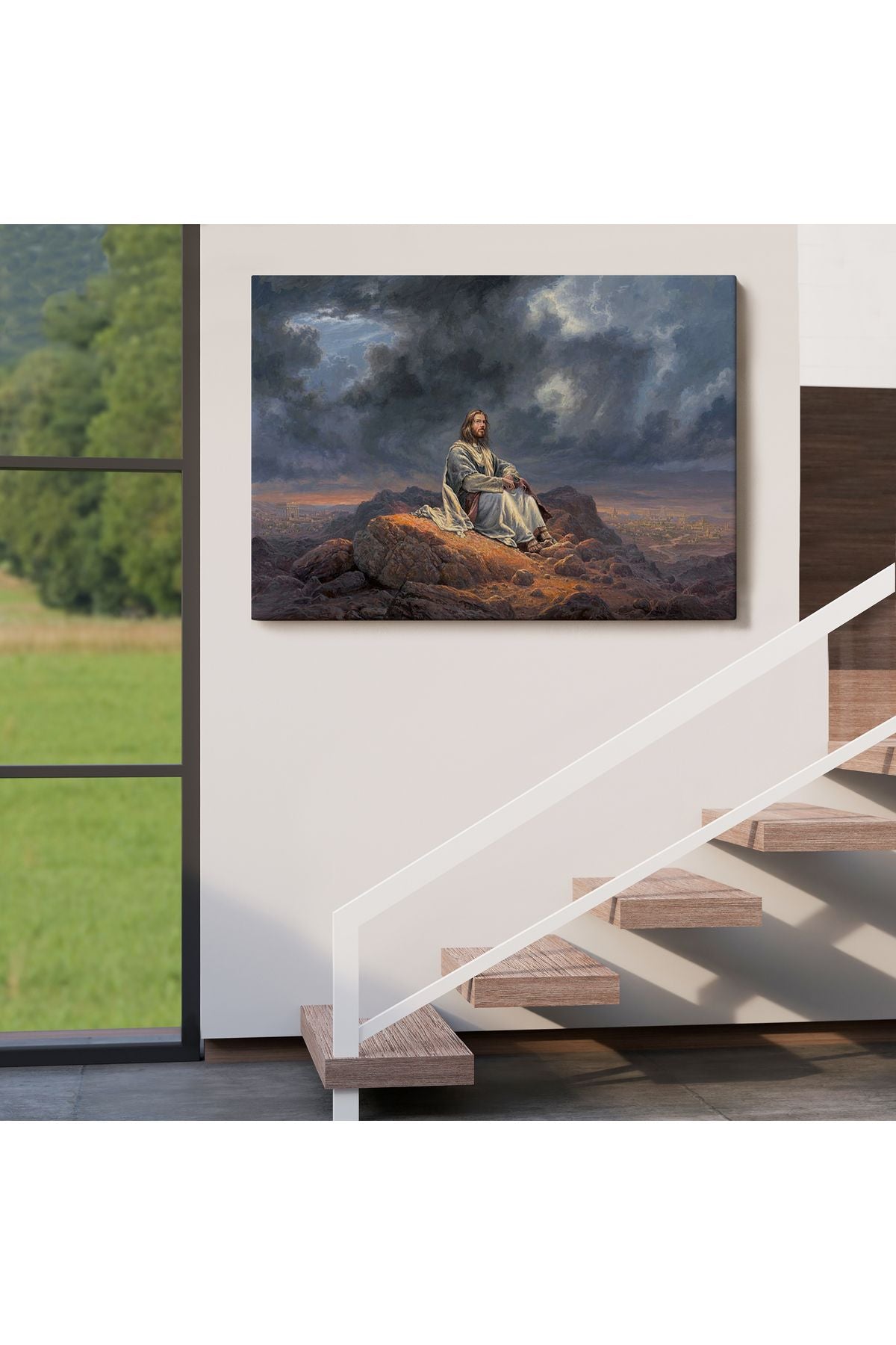 SZ KVS1-Dekoratif Duvar Tablosu-İsa Mesih Jesus Christ Kanvas Tablo 6540