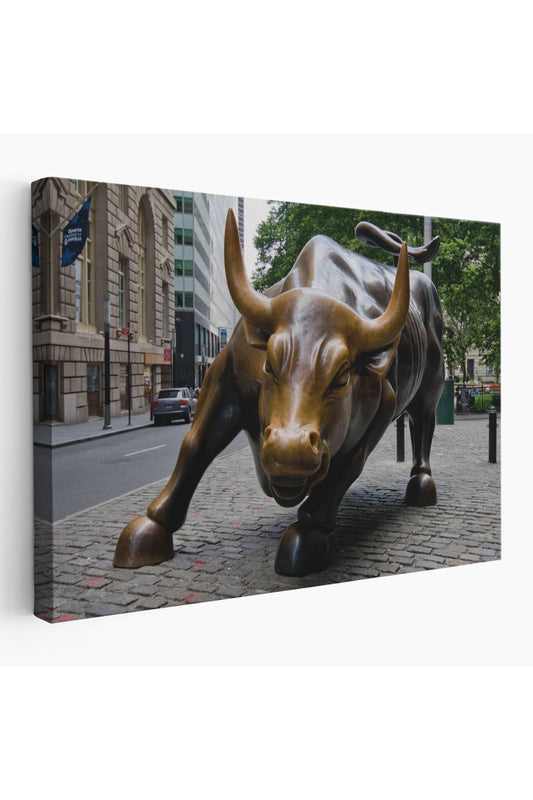 New York Boğa Heykeli Kanvas Tablo / Charging Bull-5160