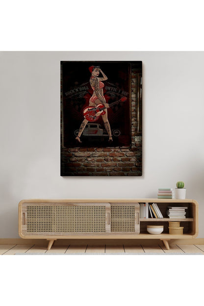 Müzisyen Kadın Dekoratif Duvar Tablosu-6496
