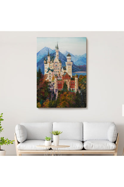 Bavyera Almanya Neuschwanstein Kalesİ Kanvas Tablo-5980