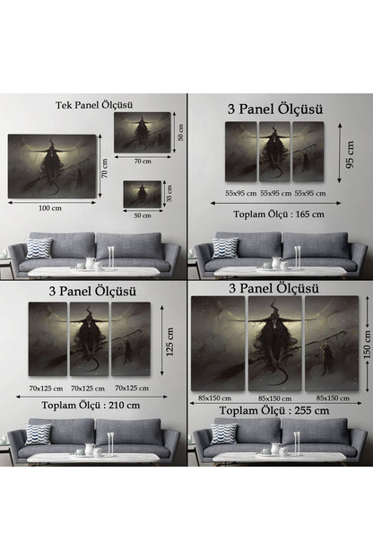 Süpürgesi'nde Uçan Cadı Tablosu, Witches Halloween-6564