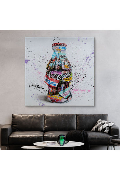 Kola Graffiti Kanvas Duvar Tablosu, Banksy Tarzı Sokak Graffiti Posteri-5346