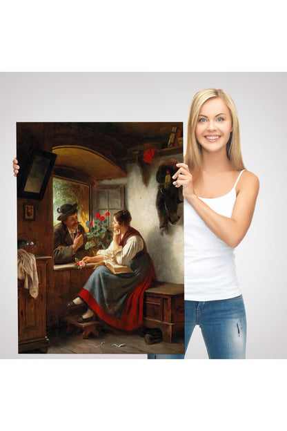 Ortaçağ Avrupası Sevgililer Duvar Tablosu-6103