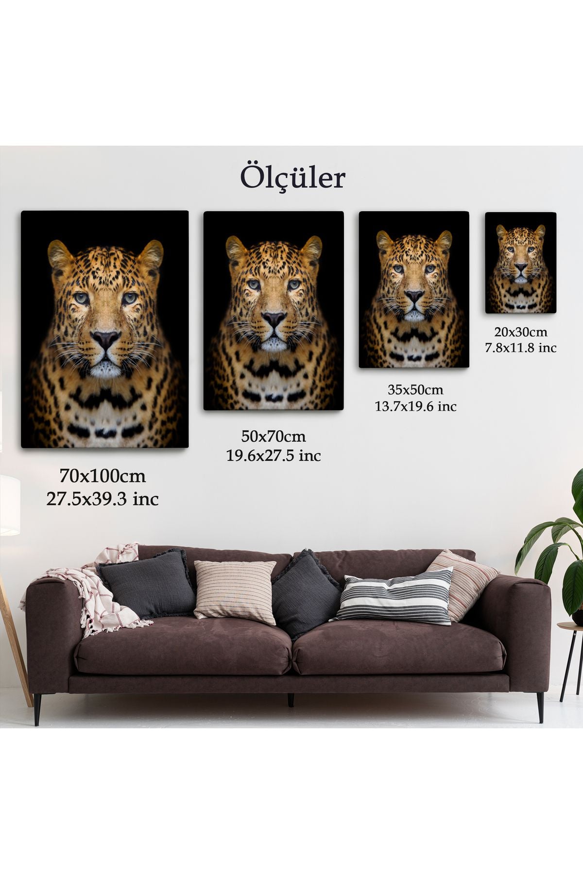 Tshp seri001 Leopar Dekoratif Kanvas Tablo-5959