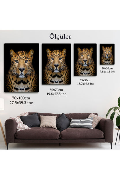 Tshp seri001 Leopar Dekoratif Kanvas Tablo-5959