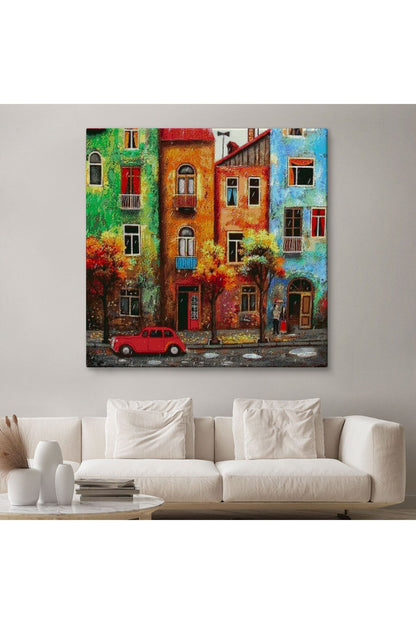 Renkli Hollanda Evleri Kanvas Tablo-5865