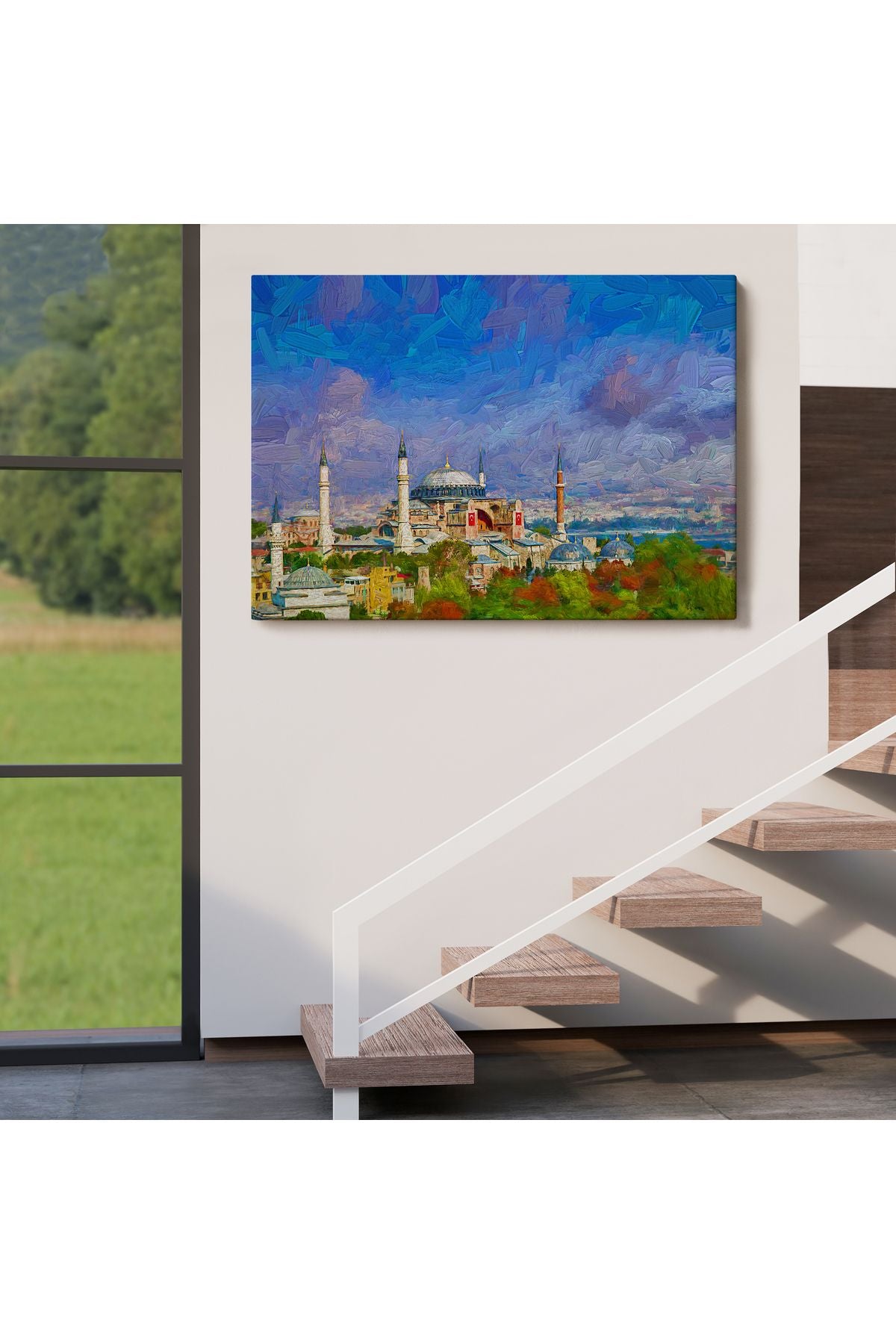 Ayasofya Camii Yağlıboya Görünüm Kanvas Duvar Tablosu-3690