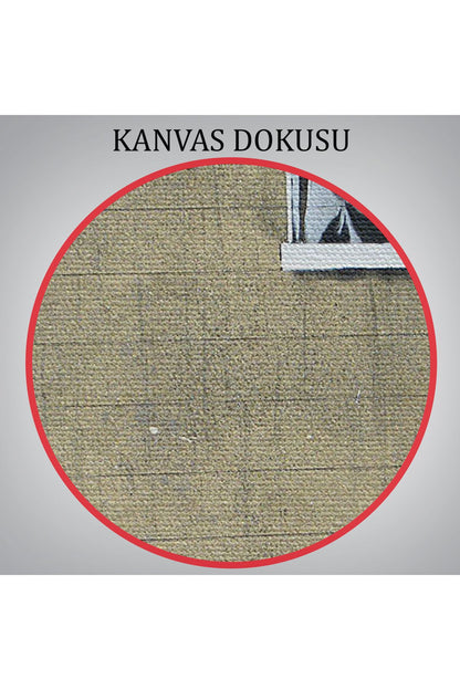 Banksy, Kocası Tarafından Basılan Kadın Kanvas Tablo-5093