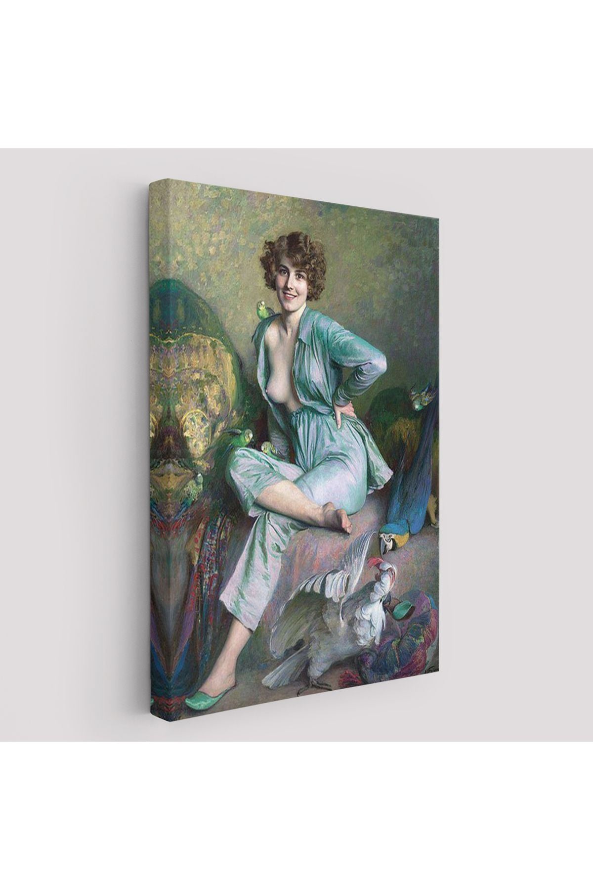 Emile Friant'in Tanıdık Kuşlar İsimli Eseri Duvar Tablosu Familiar Birds-6160