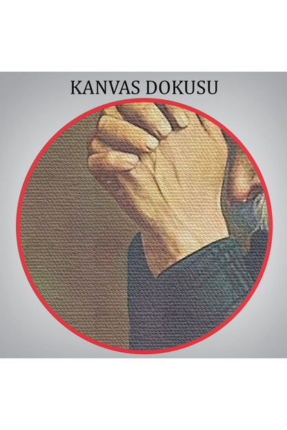 Eric Enstrom Grace Adam Ekmek Üzerinde Dua Ediyor Kanvas Tablo-5393