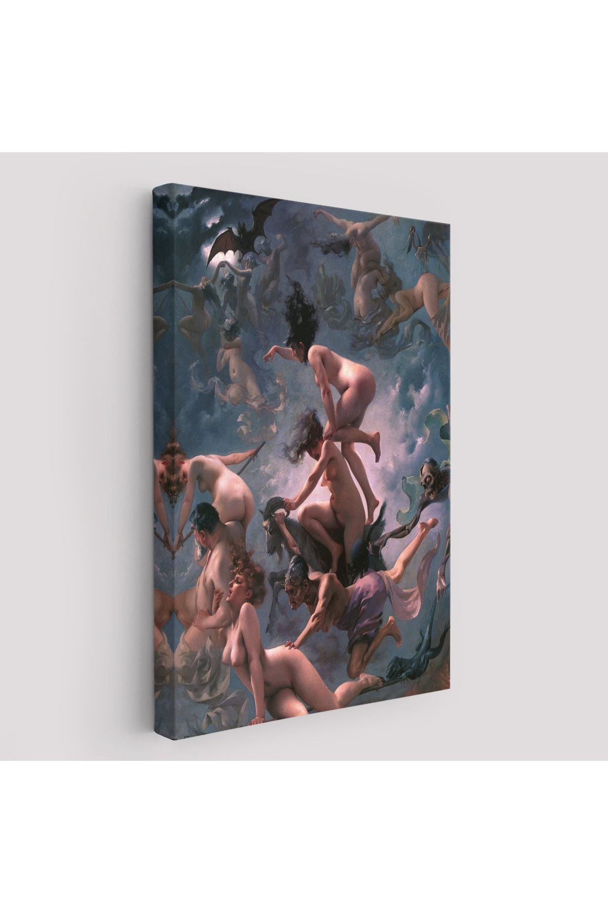 Şabat'a Giden Cadılar, Luis Ricardo Falero Vision de Faust 1878 Vintage Kanvas Tablo-5285
