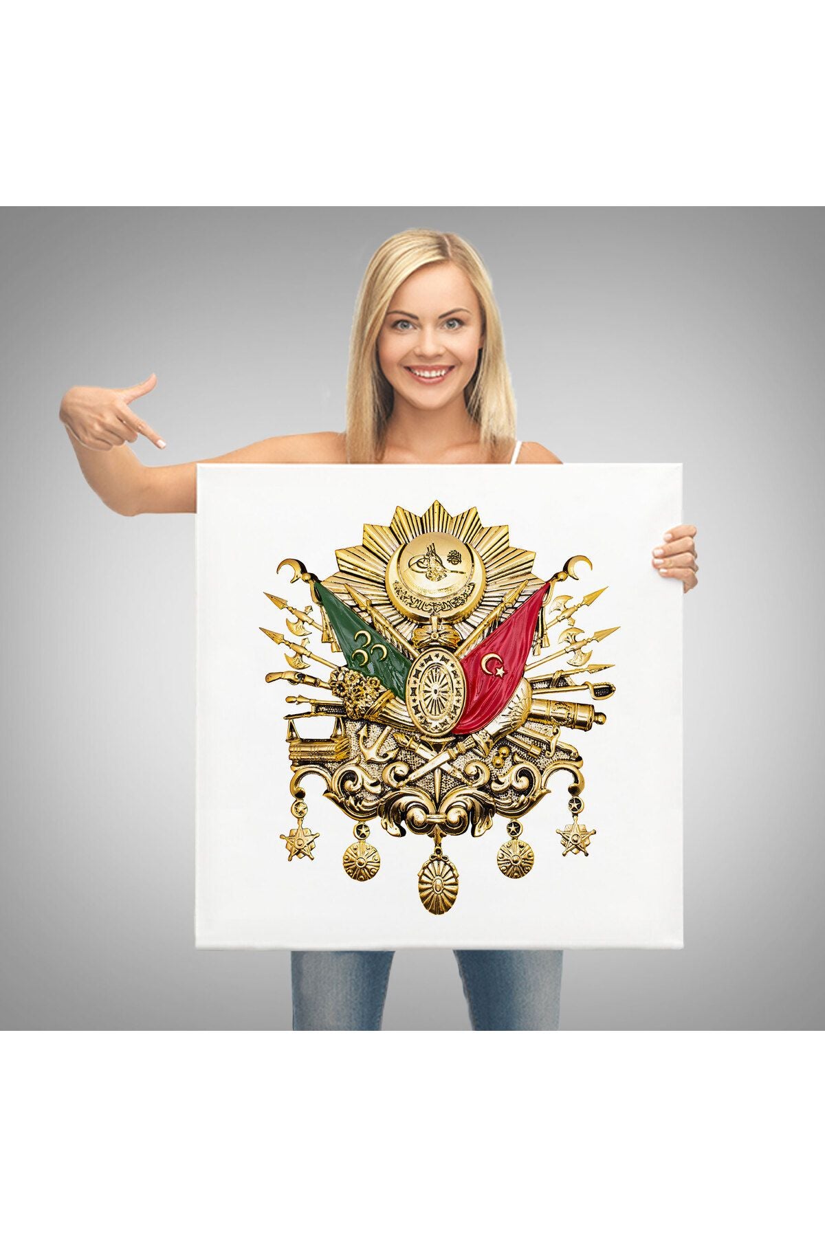 Osmanlı Tuğrası Dekoratif Kanvas Tablo-5805