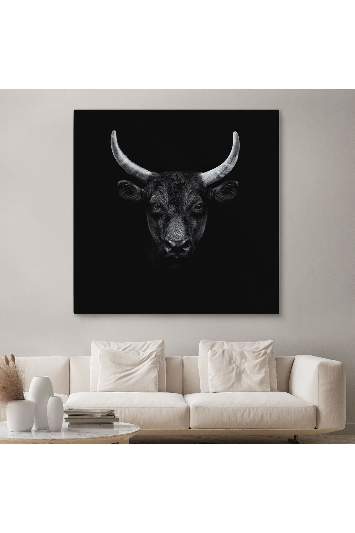 Boğa Dekoratif Kanvas Tablo-5809