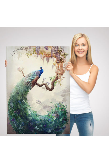 Daldaki Tavuz Kuşu Dekoratif Tablo-6494