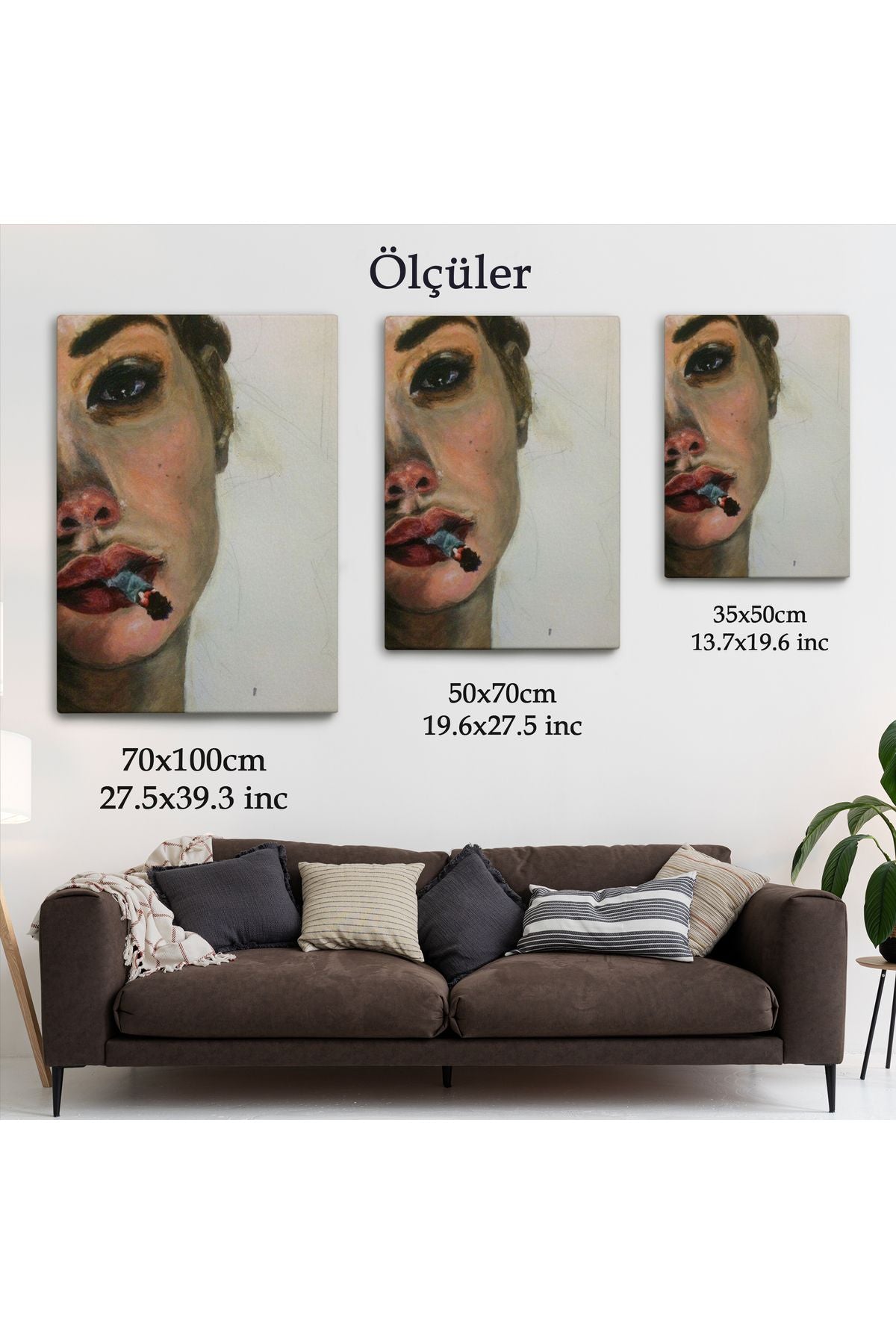 Sigara İçen Bitgin Kadın Tablosu-6019