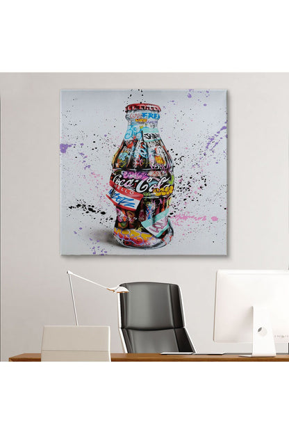 Kola Graffiti Kanvas Duvar Tablosu, Banksy Tarzı Sokak Graffiti Posteri-5346