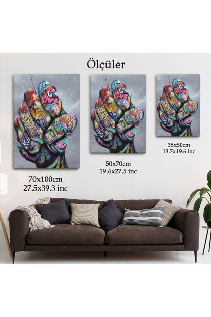 Punch Banksy Kanvas Tablo-5310