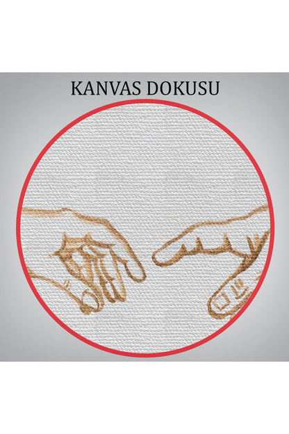 El Ele Espresso Fincanları Dekoratif Kanvas Duvar Tablosu-3639