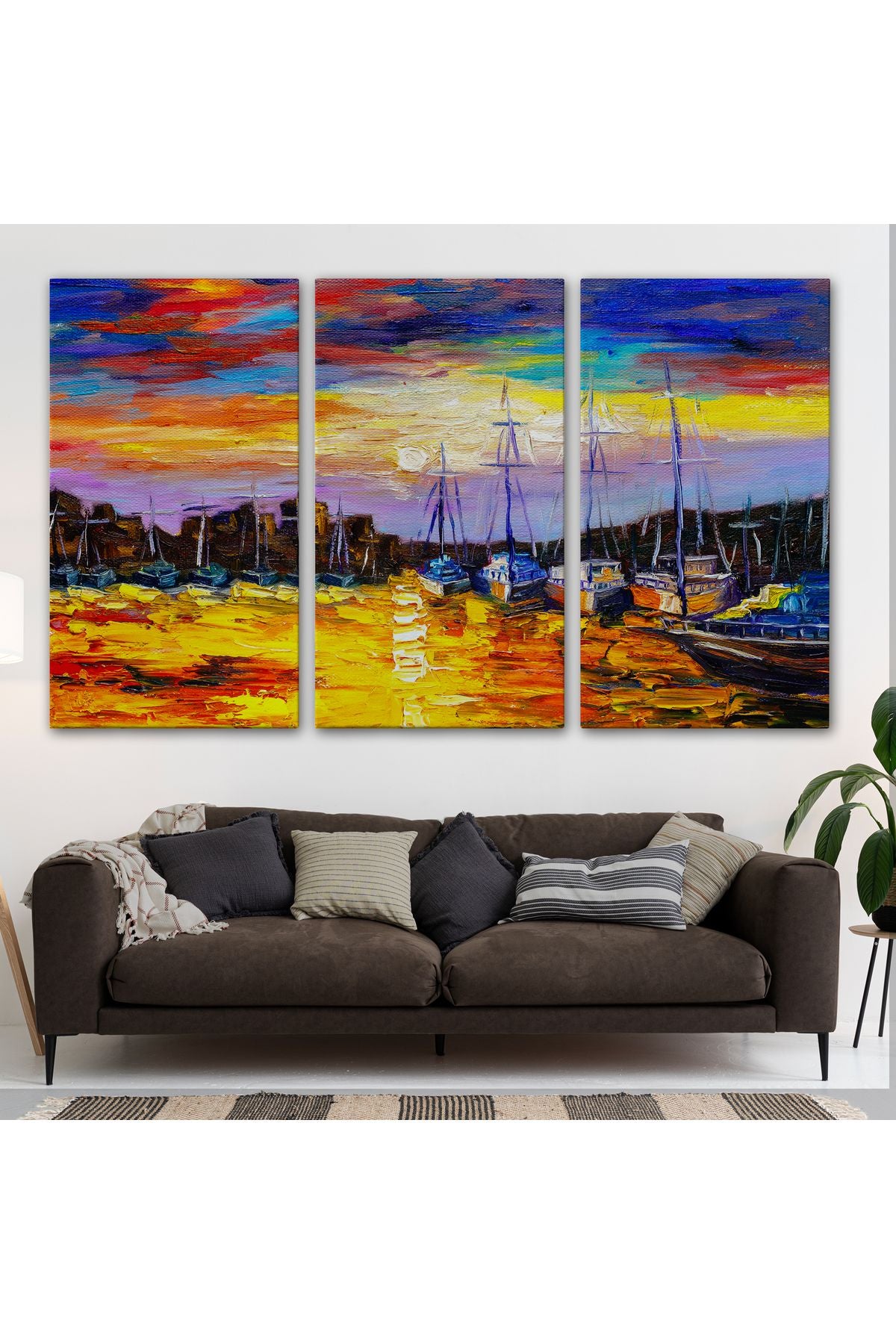 DB HG Balıkçı Köyü Kanvas Duvar Tablosu-1188