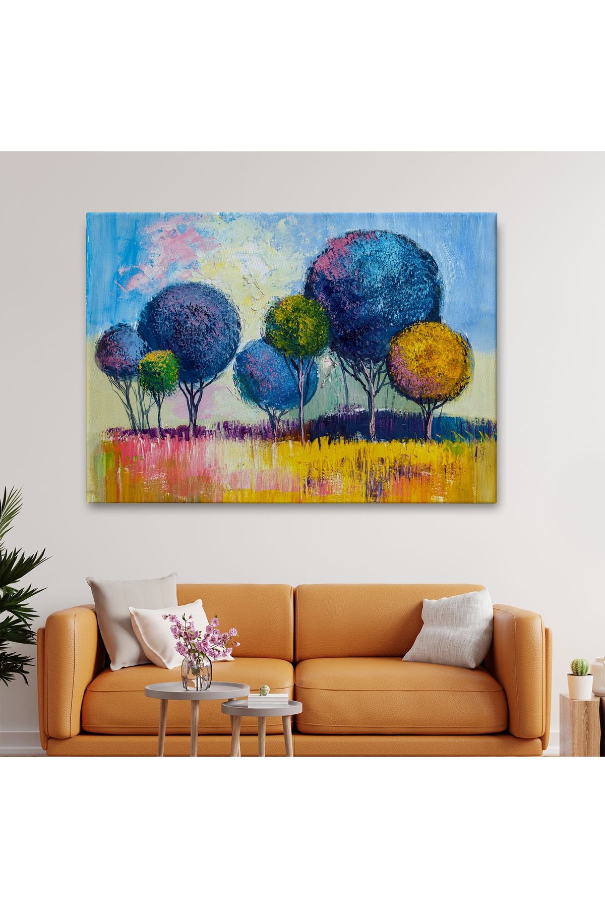 Bahçe Çiçeği Dekoratif Kanvas Duvar Tablosu-3594
