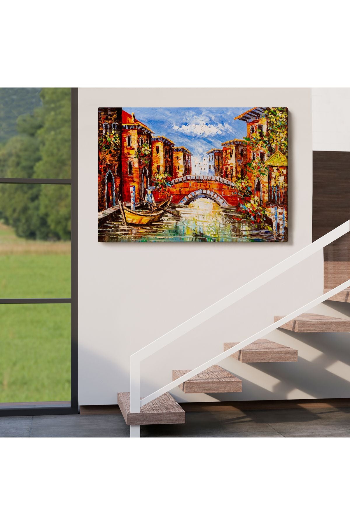 Venedik İtalya Yağlı Boya Görünümlü Tablo-1201