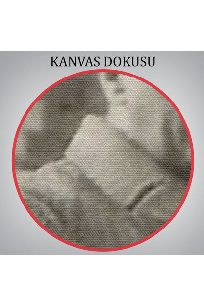 Atatürk Portre Tablosu Mustafa Kemal Atatürk Dikdörtgen Dekoratif Kanvas Tablo-FJ-134