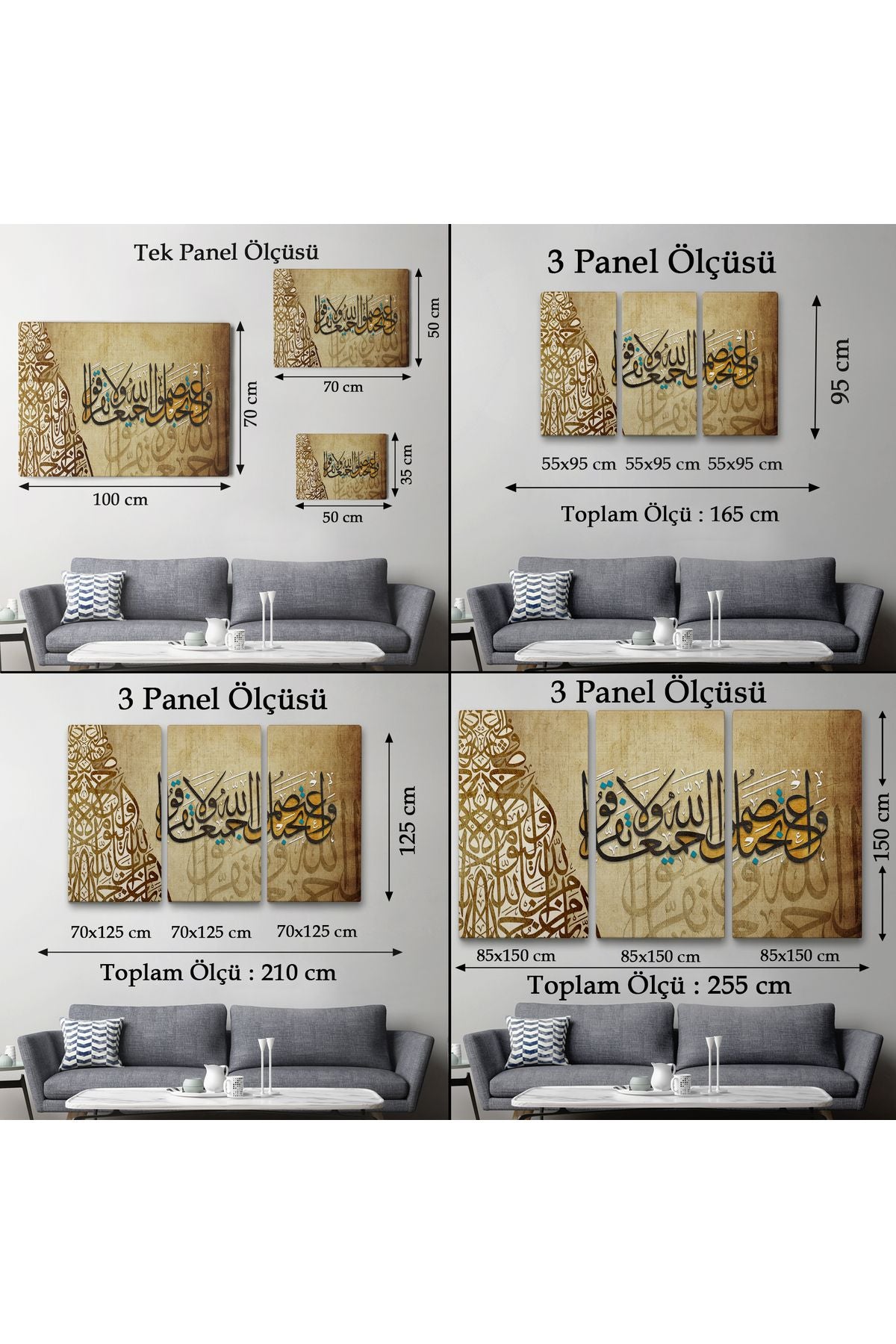 YB Hep Birlikte Allah’ın Ipine Sımsıkı Sarılın Ayeti Yazılı Tablo-3383