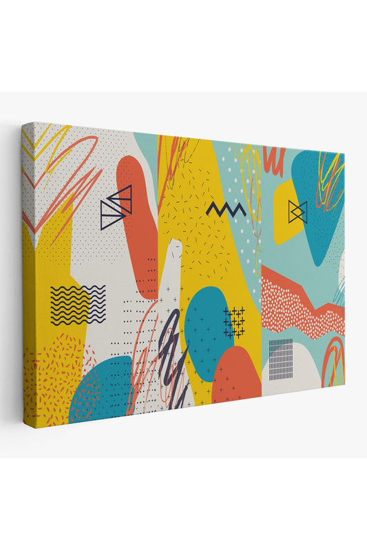 Modern Soyut Görünümlü Dekoratif Kanvas Duvar Tablosu-3577