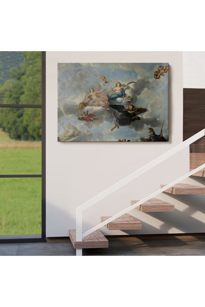 Bulutlaların Üzerindeki Melekler Rönesans Tablosu - Antoine Hoarse Zenith-6582